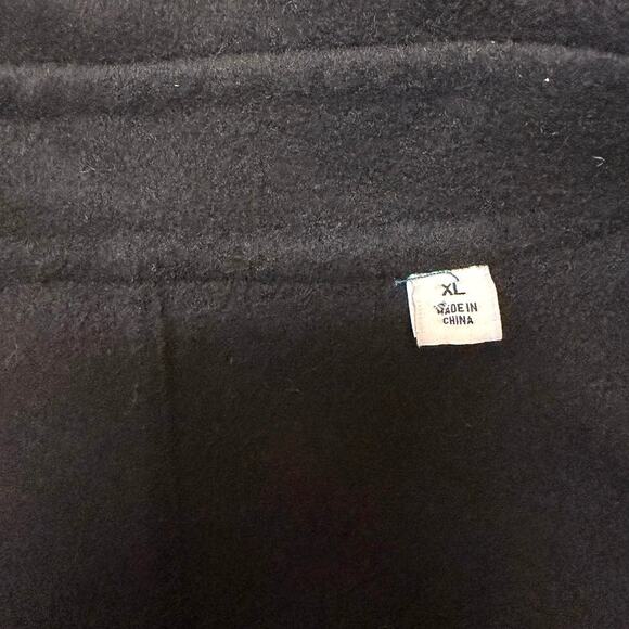 W ANDERSON X UNIQLO Wool Trench Double Face Belted Coat Black EUC Size XL - Picture 7 of 8